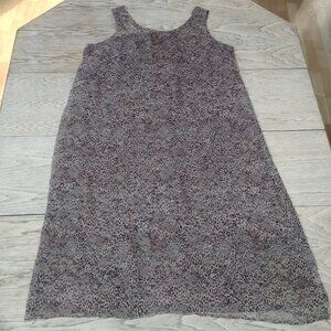 Robbie Bee size 24W 100% silk sleeveless long maxi dress brown animal print